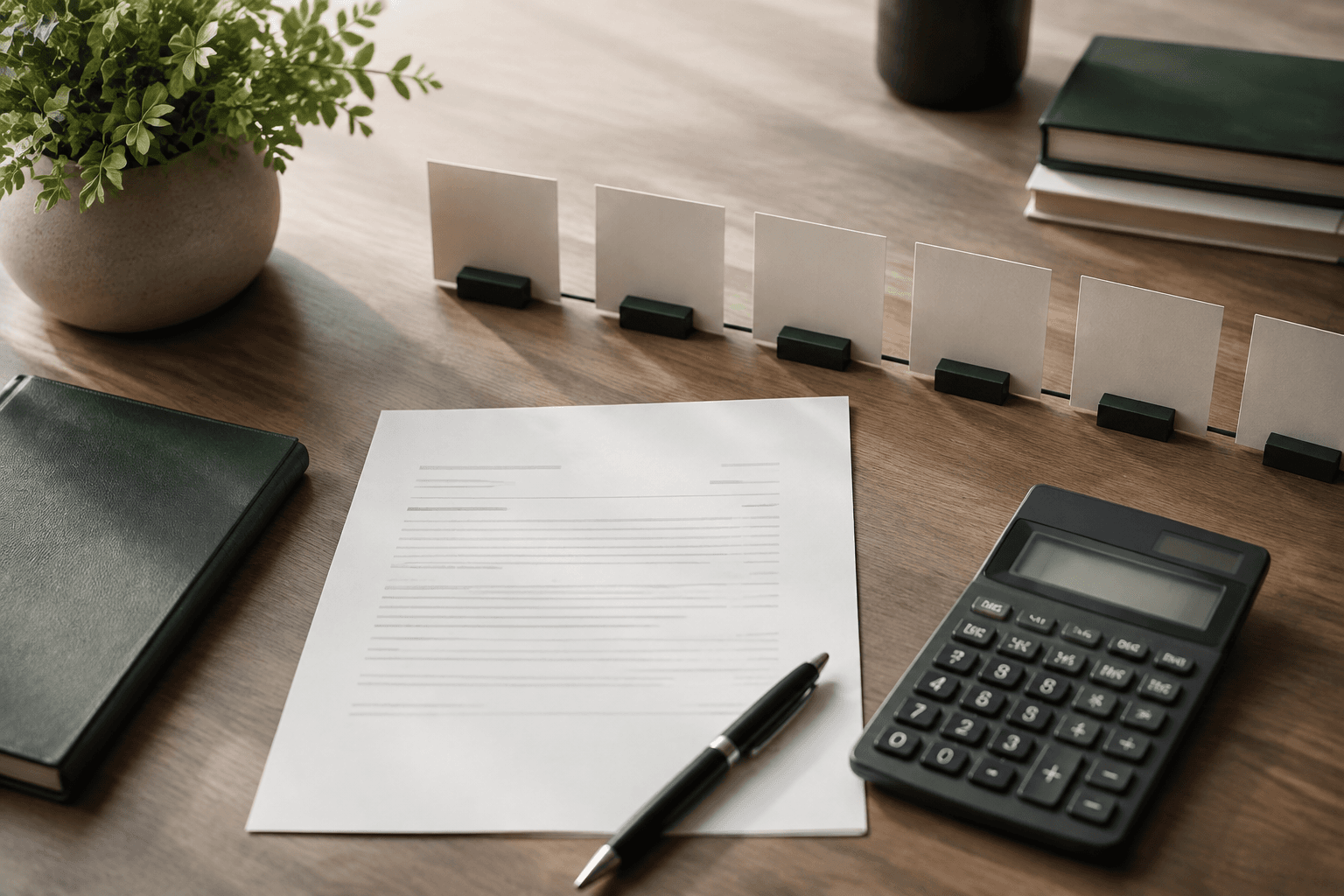 Loan document, calculator and repayment markers